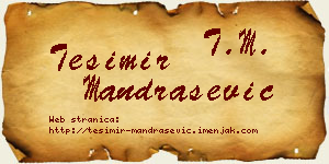 Tešimir Mandrašević vizit kartica